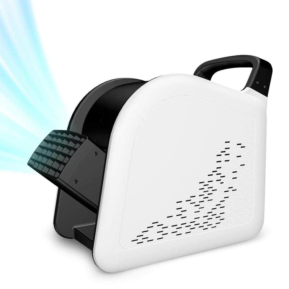 12 in. 3-Speeds Portable High Velocity Blower Fan in White, Floor Fan with 185° Adjustable Head, 355 CFM - Hercitys