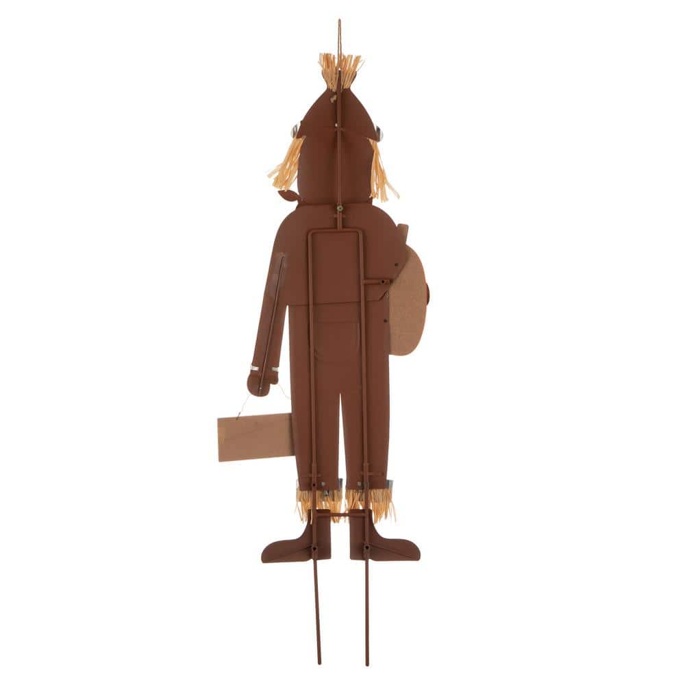 36 in. H Fall Metal Scarecrow Yard Stake/Standing/Hanging Sign (KD, 3-Function) - Hercitys