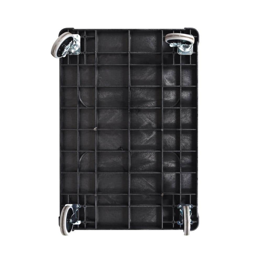 24 in. x 45 in. Two Shelf Heavy Duty Cart in Black - Hercitys