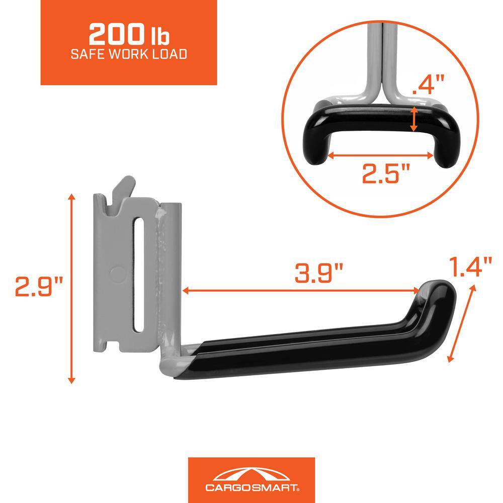 3-1/8 in. W x 3-3/4 in. H Premium Coated Dual Arm Flat Hook - Hercitys