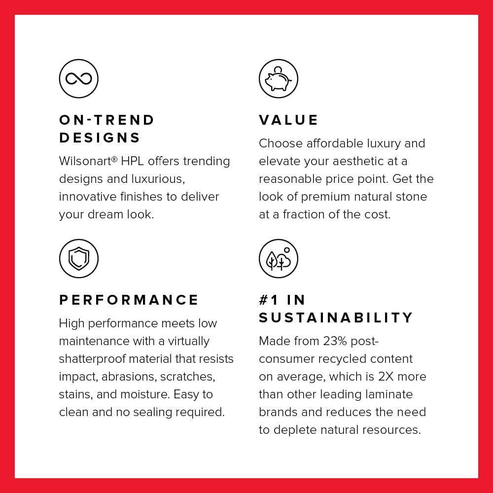 4 ft. x 8 ft. Laminate Sheet in Marmo Bianco Premium Textured Gloss Finish - Hercitys