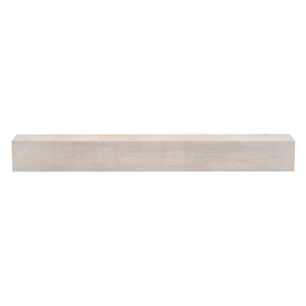 48 in. White Timber Mantel Shelf - Hercitys