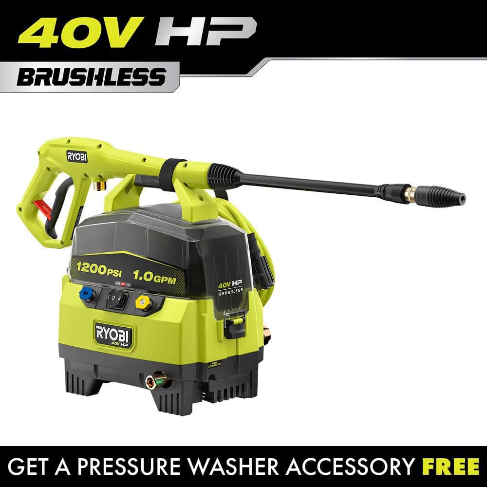 40V 1200 PSI 1.0 GPM Cordless Electric Cold Water Pressure Washer (Tool Only) - Hercitys