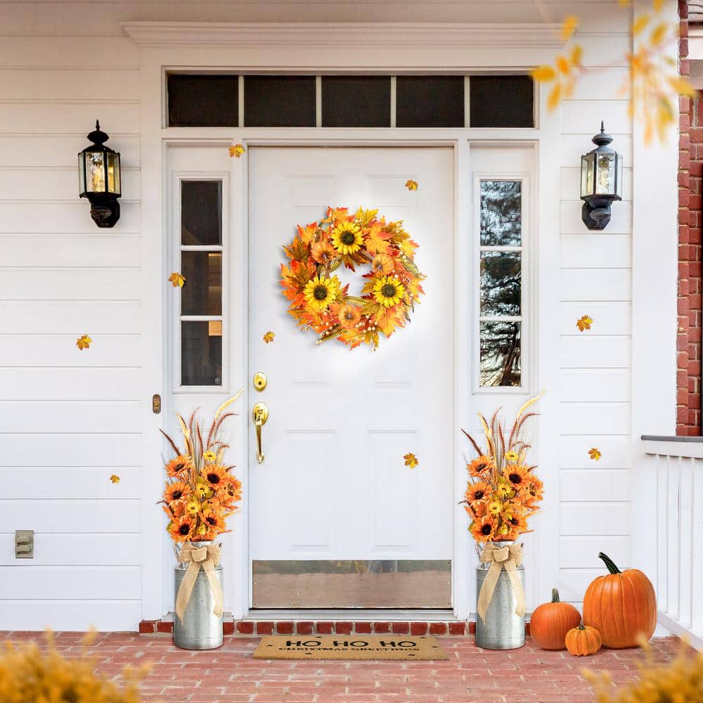 39.75 in. H Fall Sunflower Leaf Potted Tree - Hercitys