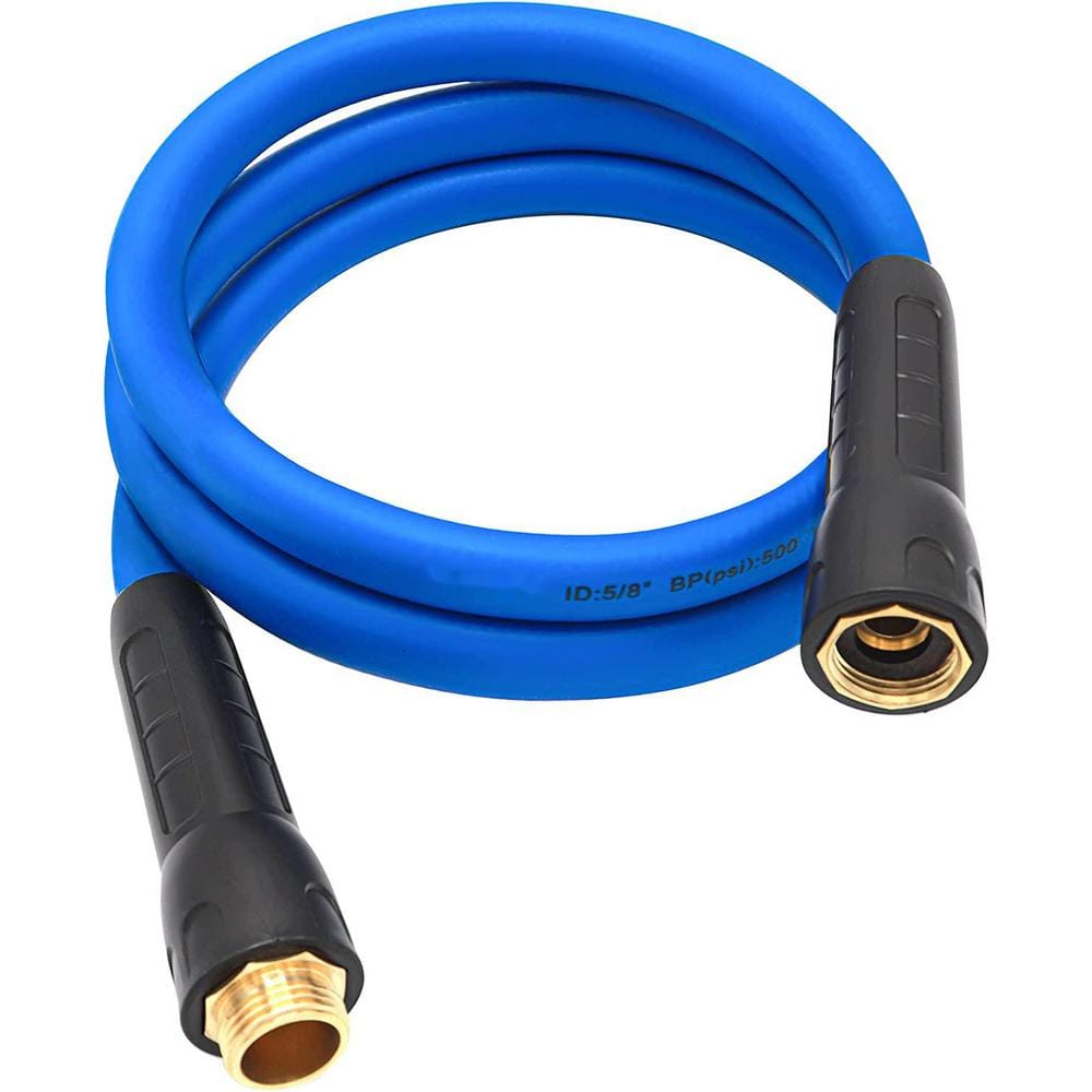 3/4 in. x 6 ft. Heavy-Duty Hybrid Garden Lead Kink Resistant, All-Weather Flexible with Swivel Grip Handle Blue - Hercitys