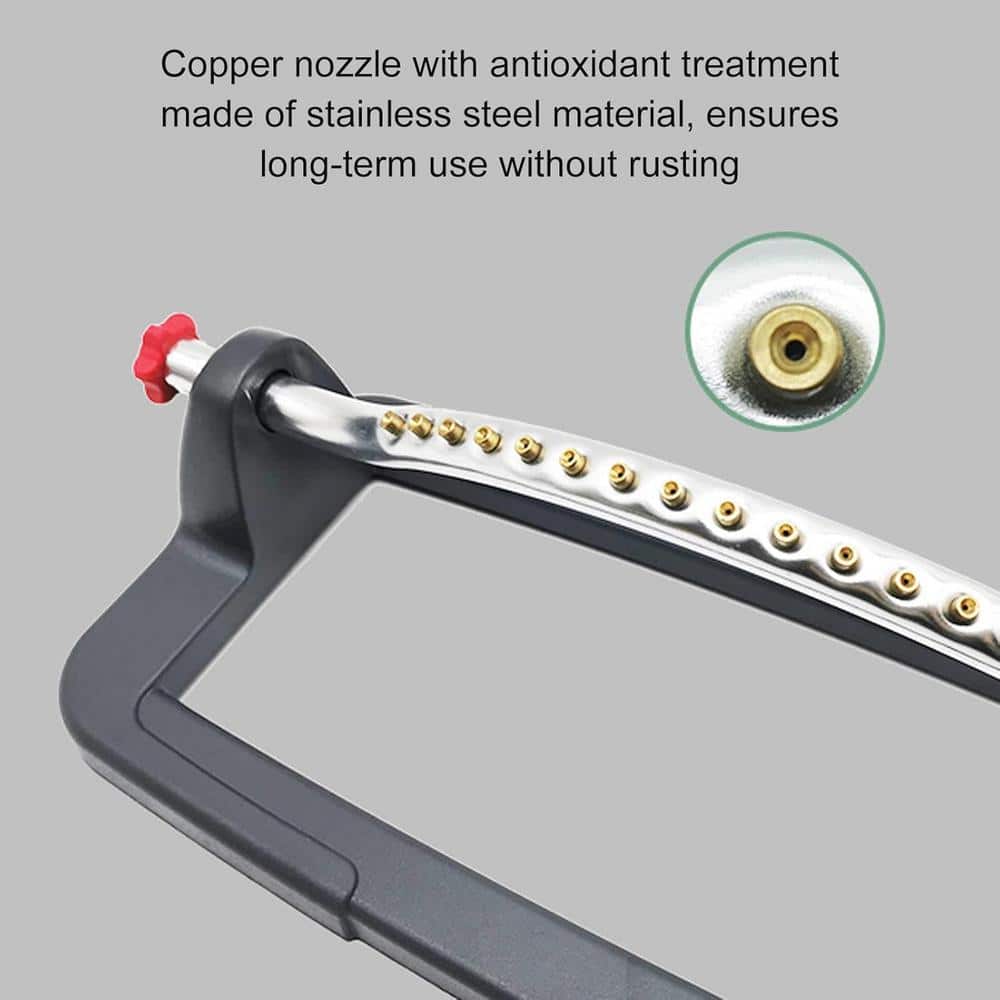 3600-sq. ft. Revolving Sprinkler Heavy Duty Metal 3-Way Oscillating Sprinkler, Metal Base Oscillating Sprinkler, Green - Hercitys