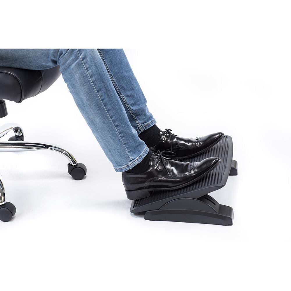 17.5 in. W Black Adjustable Ergonomic Desk Foot Rest - Hercitys