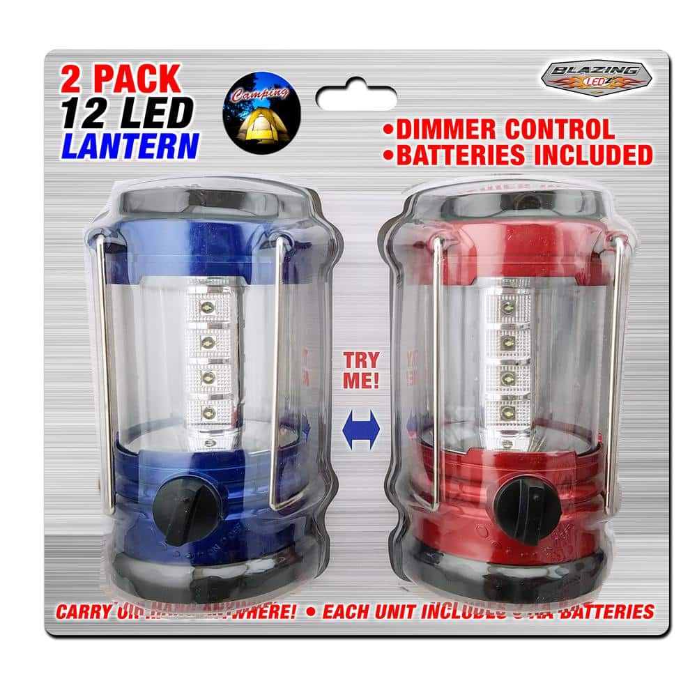 12 LED Battery Operated Camping Lantern (2-Pack) - Hercitys