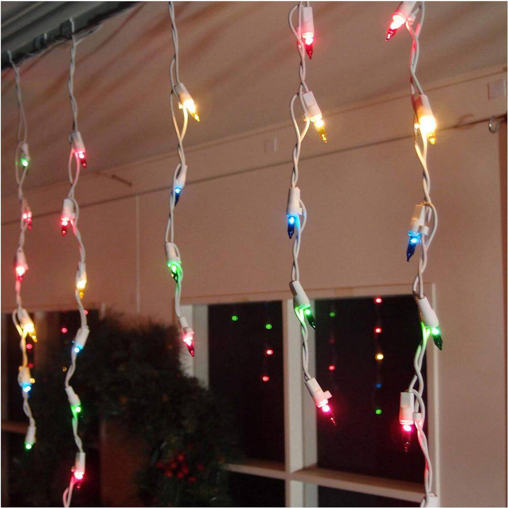 22 ft. 300-Count Multi Christmas Icicle Lights - Hercitys