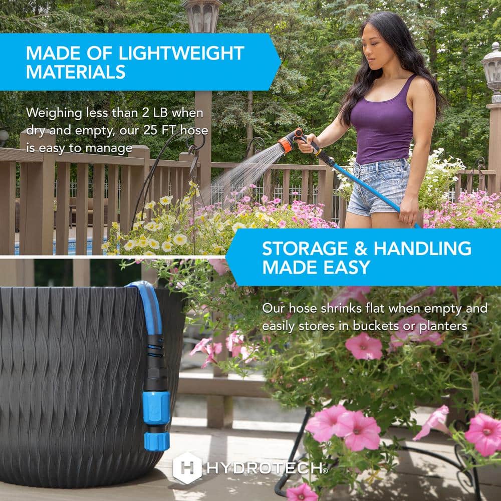 5/8 in. Dia x 25 ft. Flexible Flat Jacket Garden Water Hose - Hercitys