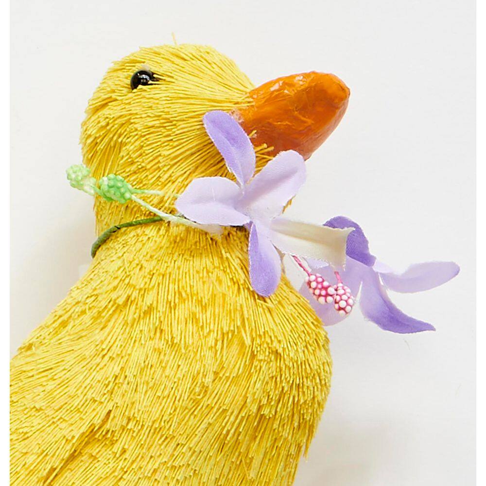 5 in Easter Tabletop Sisal Yellow Duck, Set of 2 - Hercitys