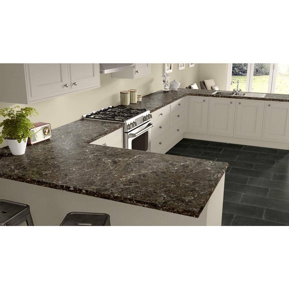 5 ft. x 12 ft. Laminate Sheet in Breccia with Premium Antique Finish - Hercitys