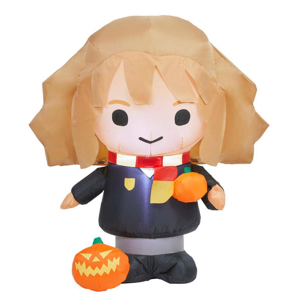 3 ft Hermione Holding Pumpkin Halloween Inflatable - Hercitys