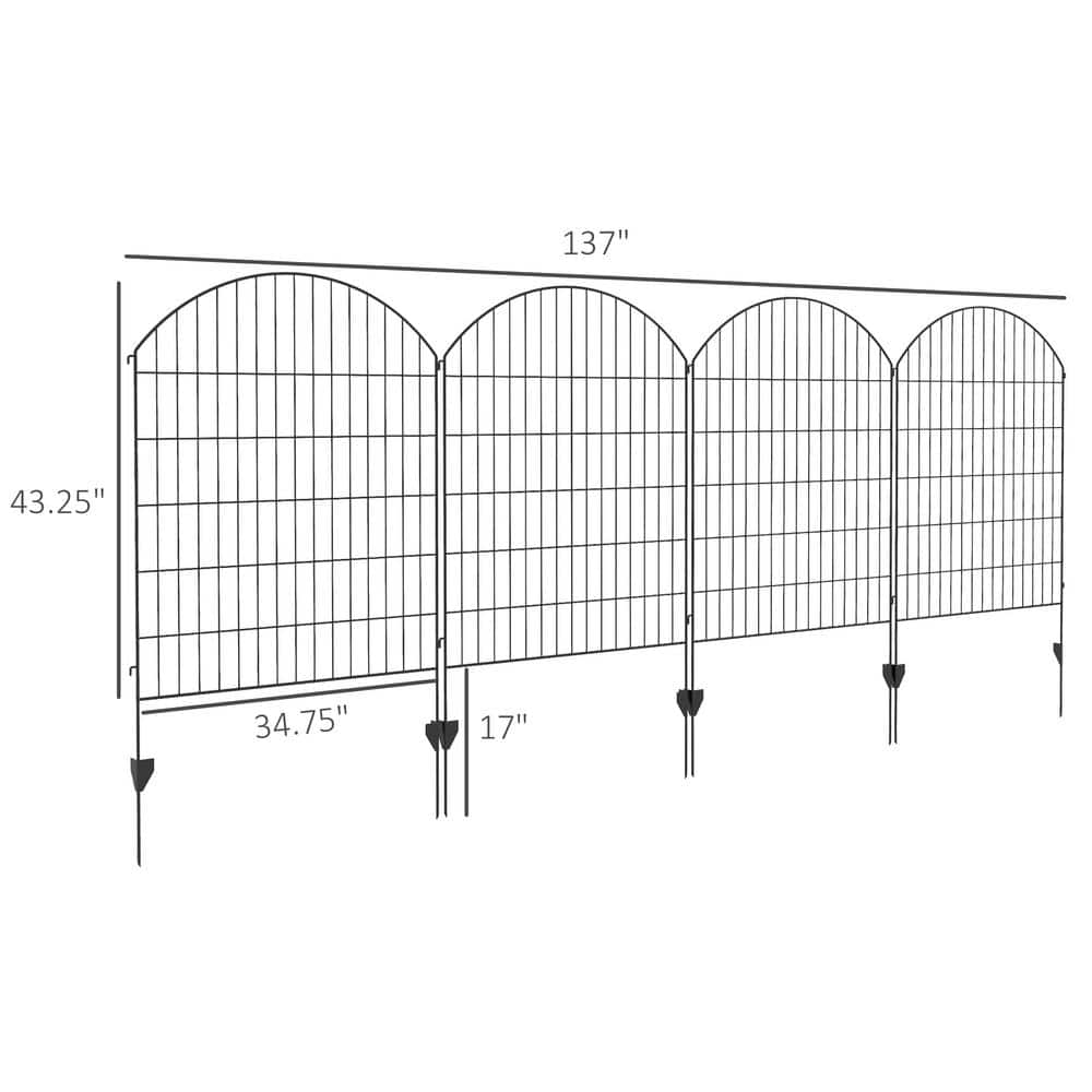 1.4 in. Steel Garden Fence - Hercitys