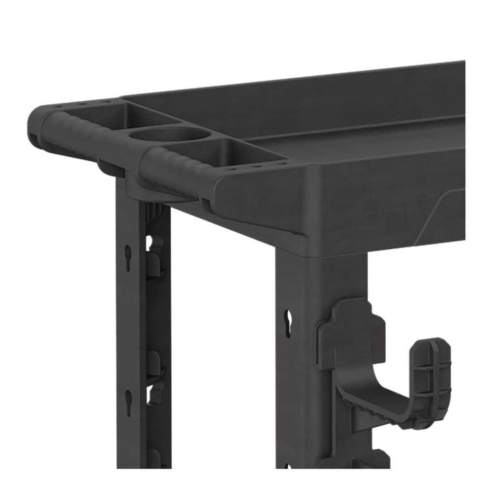 2-Tier Rolling Tool Cart with Wheels, Industrial Commercial/ Service Tool Cart, PP - Hercitys