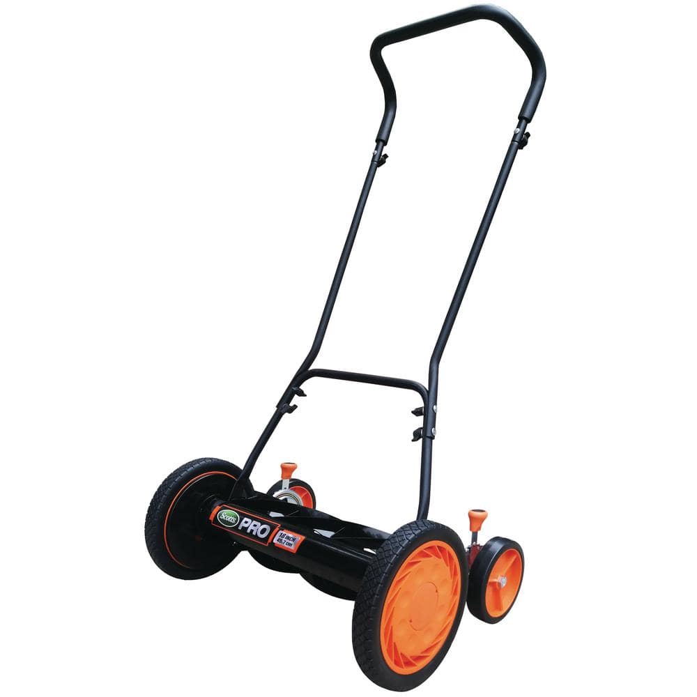 18 in. Manual 7-Blade Push Walk Behind Reel Lawn Mower - Hercitys