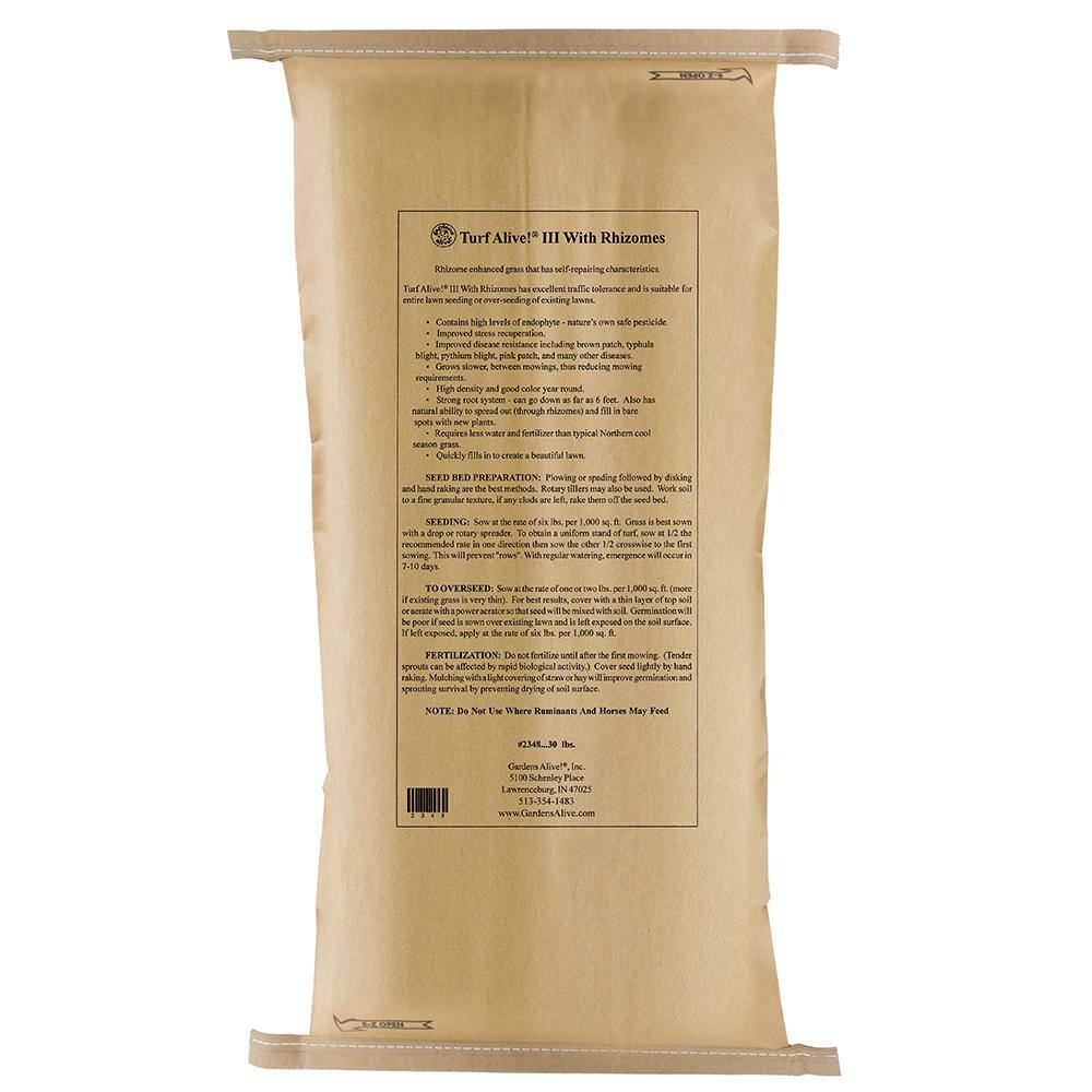 30 lbs. Turf Alive! Grass Seed with Rhizomes - Hercitys