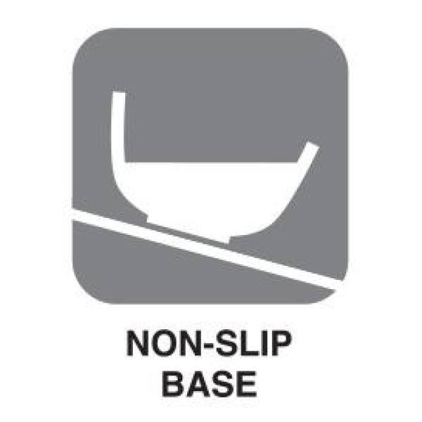 10 in. White Palm Non-slip Dinner Plate with Black Base (Set of 4) - Hercitys