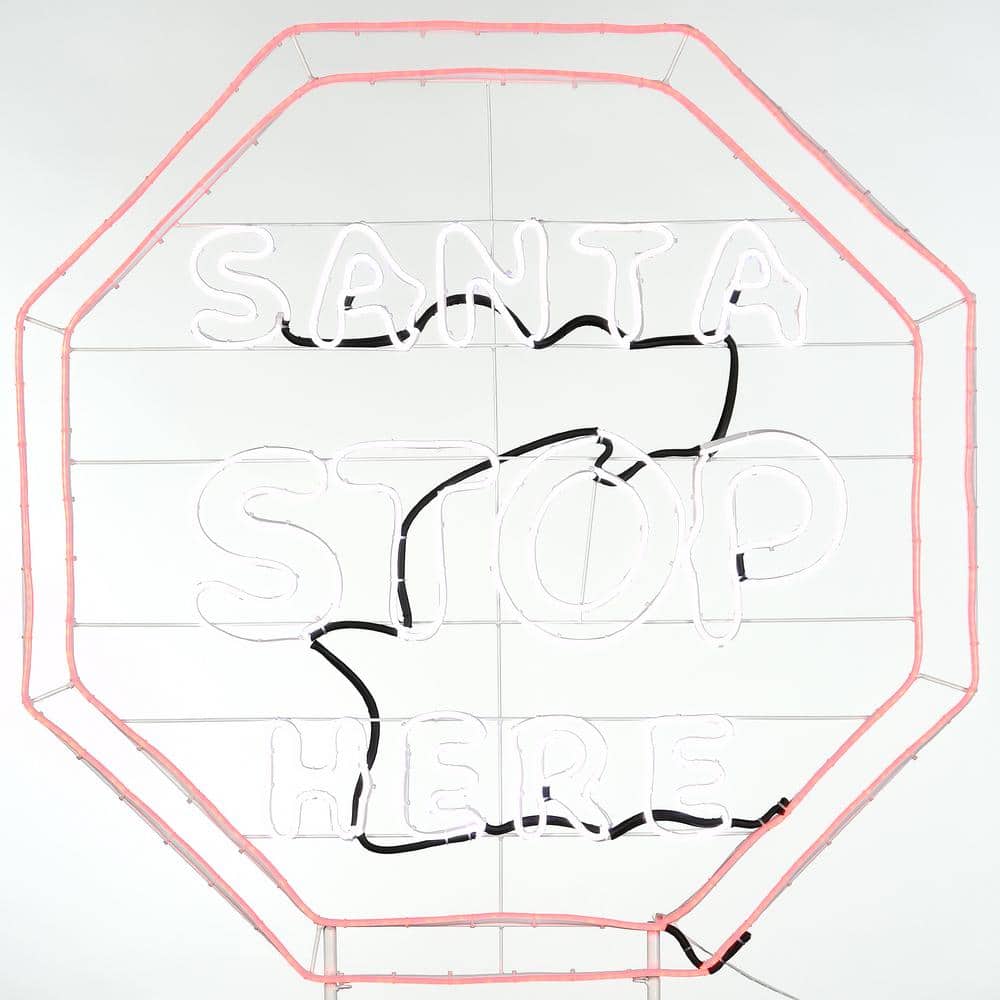44″ LED Light Strip “Santa Stop Here” Sign - Hercitys