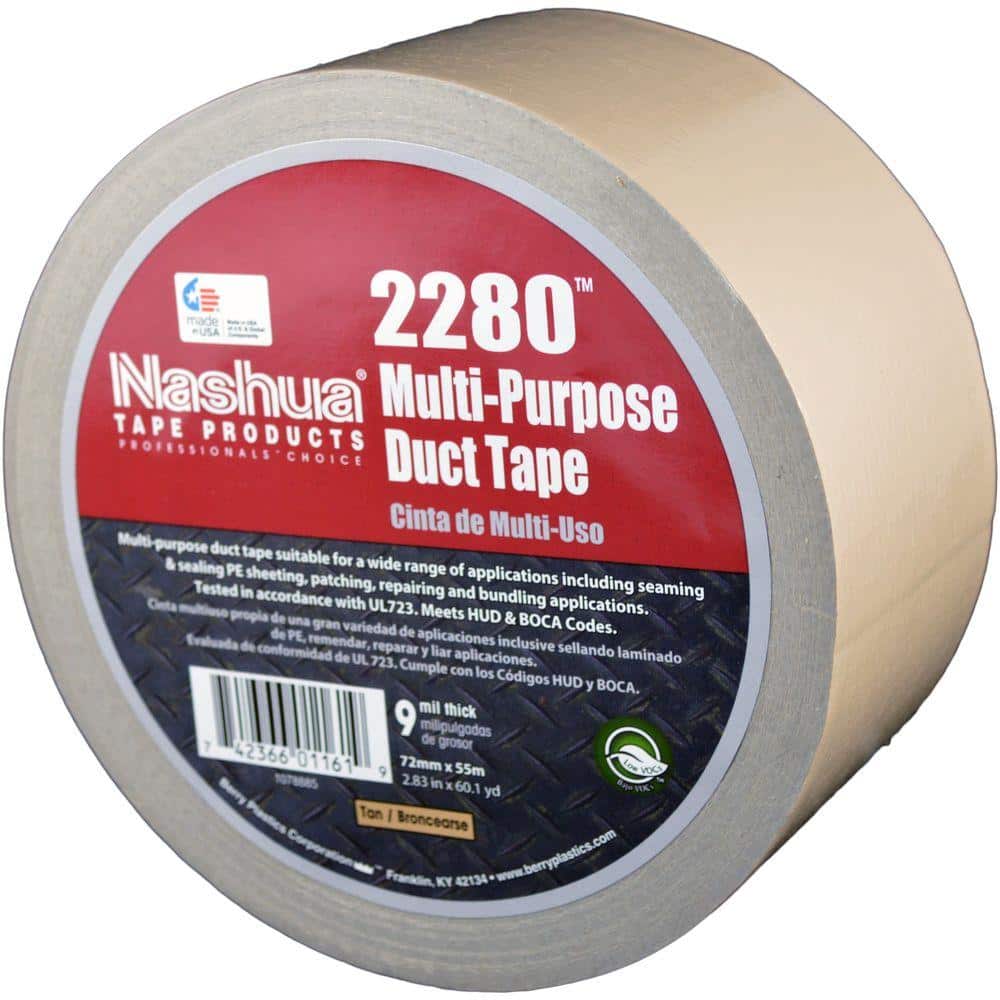 2.83 in. x 60.1 yds. 2280 Multi-Purpose Duct Tape in Tan - Hercitys