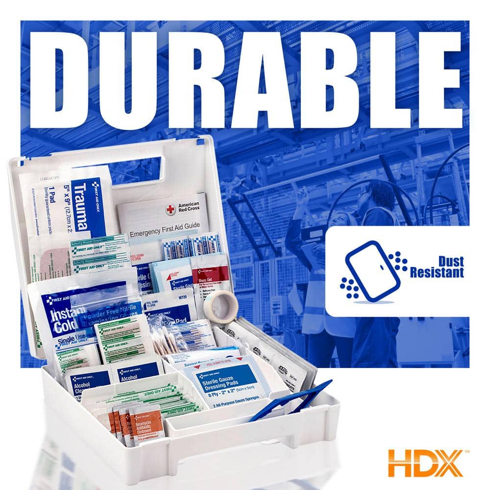 130-Piece Plastic OSHA First Aid Kit - Hercitys