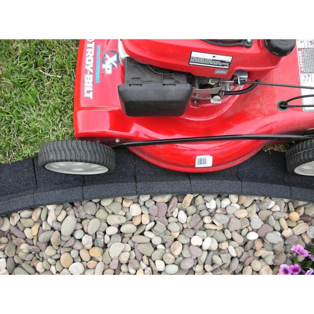 4 ft. Black Rubber Curb Landscape Edging (4-Pack) - Hercitys