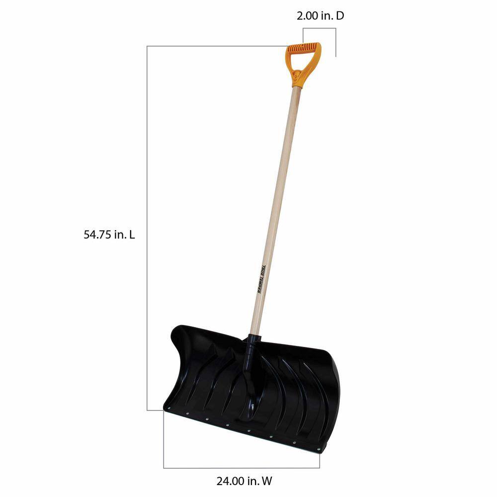 38.3 in. Steel Handle Plastic Snow Shovel (Pack of 2) - Hercitys