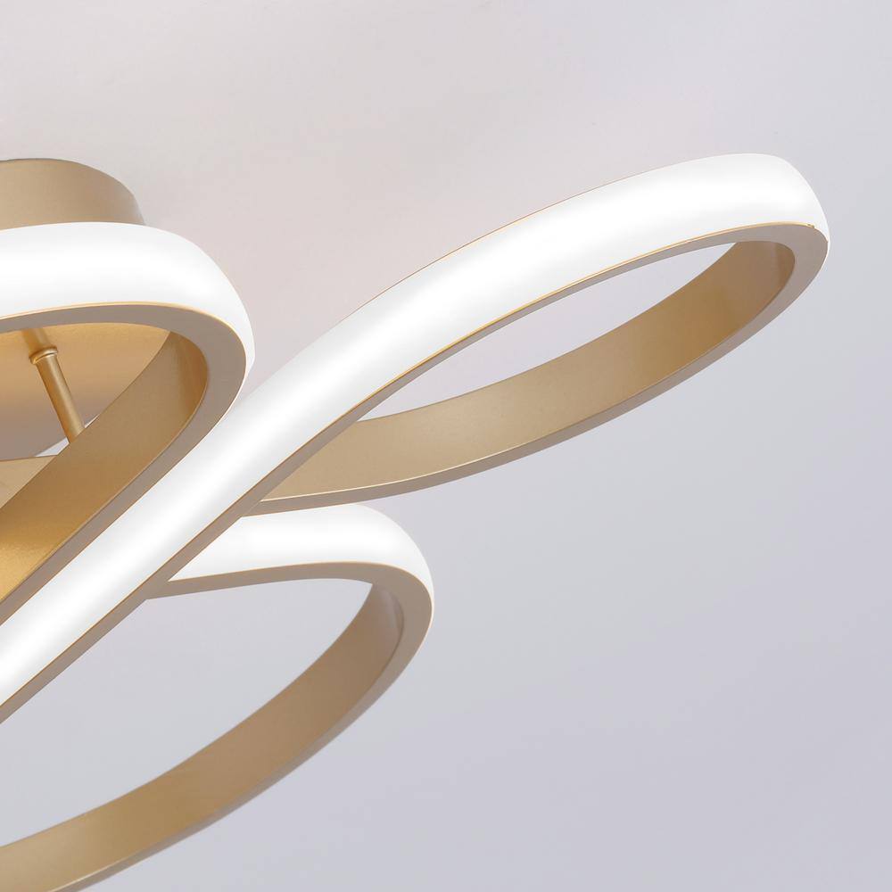 20.47 in. 1-Light Modern Linear Integrated LED Flush Mount Ceiling Lighting Fixtures - Hercitys