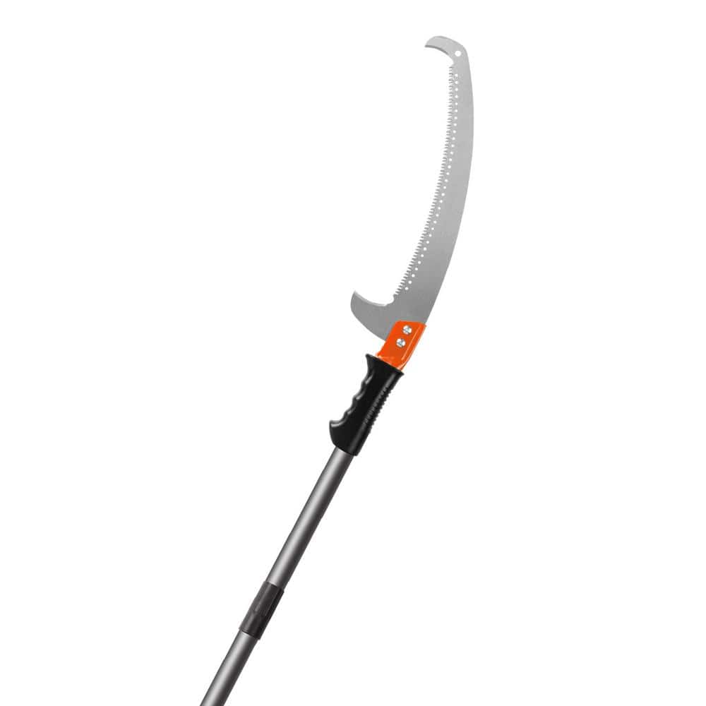 17 in. Steel Blade 120 in. Pole Saws for Tree Trimming Manual Stainless Steel Extension High Pole Pruning Pole Saw - Hercitys