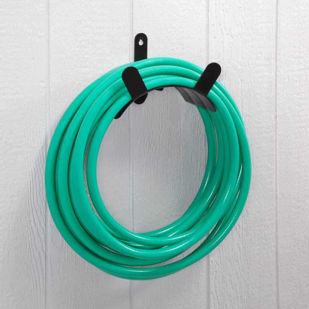 125 ft. Black Steel Heavy-duty Wall Mounted Garden Hose Reel - Hercitys
