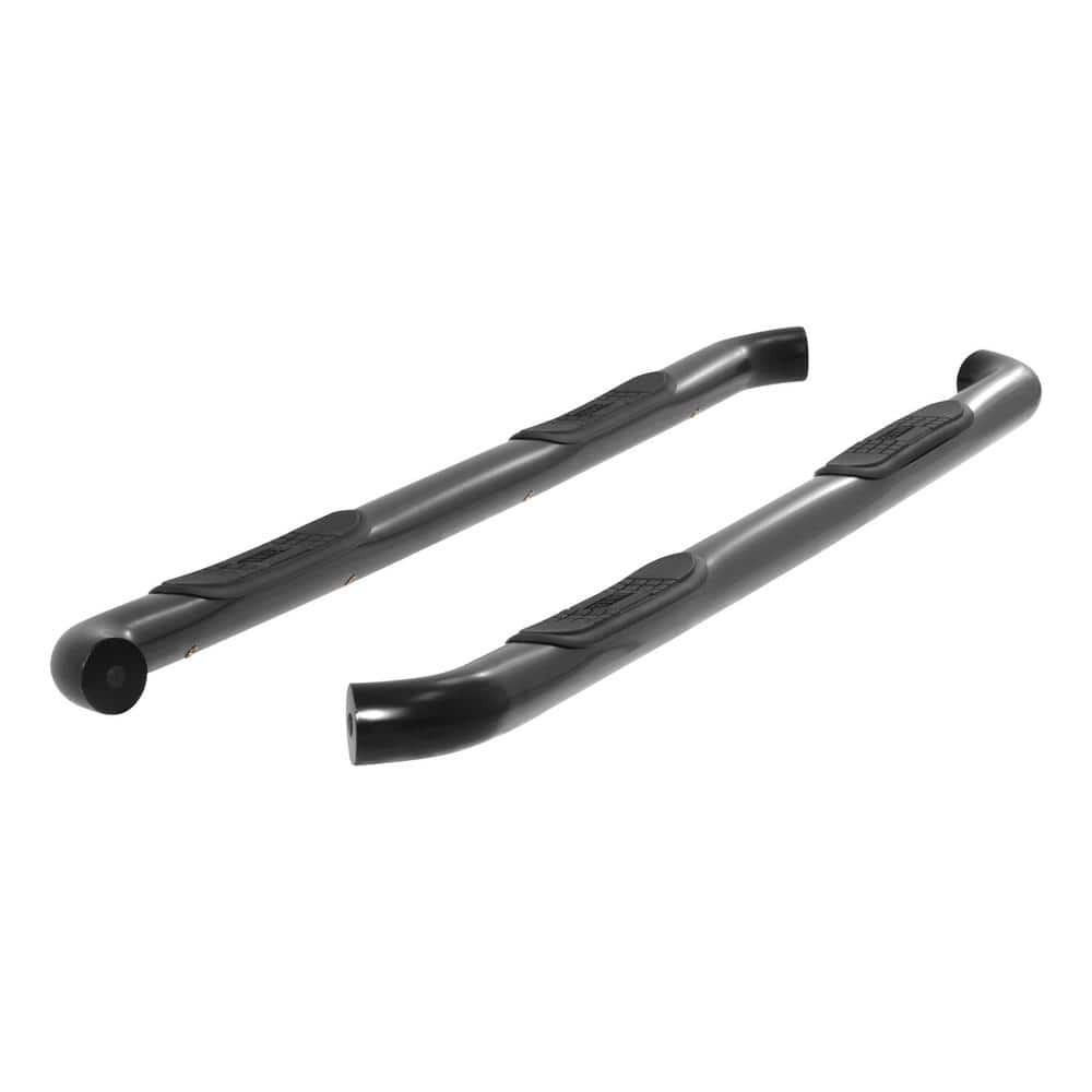 3-Inch Round Black Stainless Steel Nerf Bars, No-Drill, Select Chevrolet Silverado, GMC Sierra 1500, 2500, 3500 HD - Hercitys