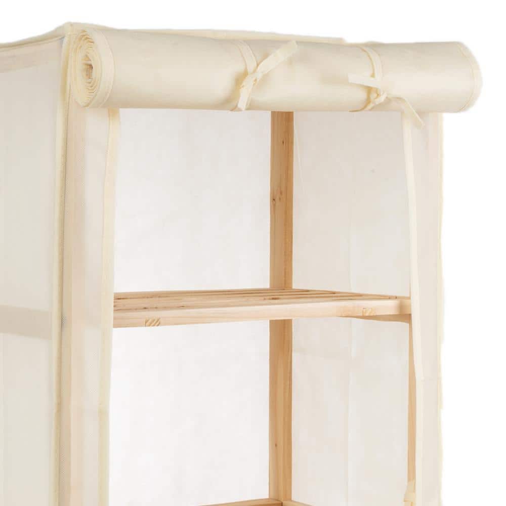 5-Tier Wooden Shelving Unit with Removable Cover - Hercitys