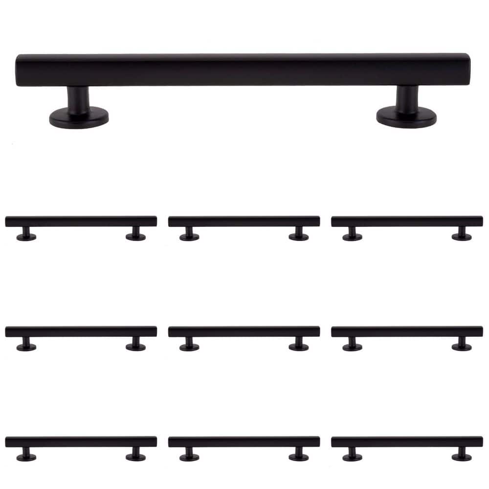 10-Pack Flynn 5-1/2 in. (140 mm) Center-to-Center Modern Satin Brass Bar Drawer Pull - Hercitys