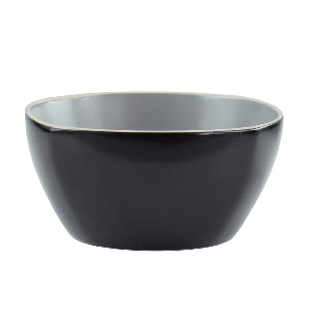 18 Piece Square Stoneware Dinnerware Set in Grey Matte - Hercitys