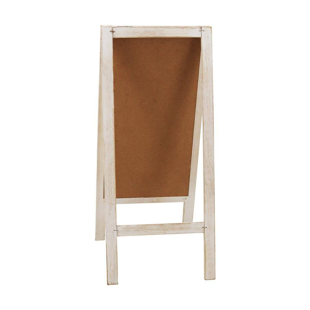 22.875 in. White and Black Farmhouse Wood Freestanding Christmas Advent Calendar with Magnet - Hercitys