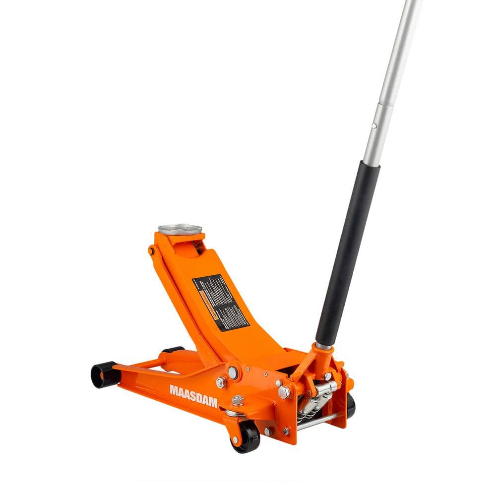 3-Ton Low Profile Floor Jack with Quick Lift in Orange - Hercitys