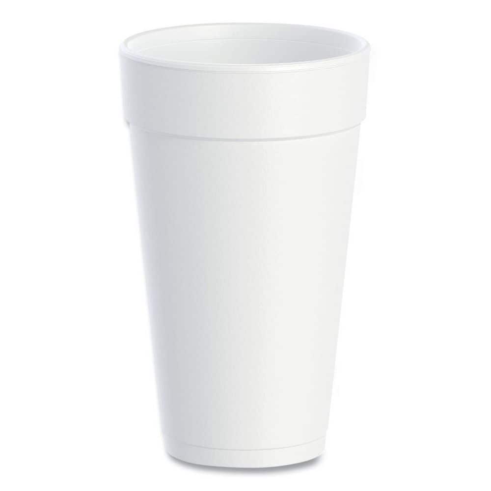20 oz. White Foam Drink Cups (500 Per Case) - Hercitys