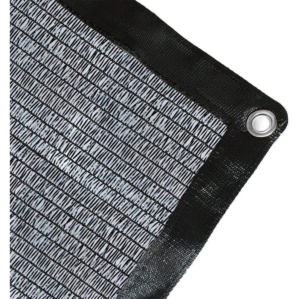 12 ft. x 16 ft. 60% Shade Cloth Black Sunblock Fabric with Grommets UV Resistant for Garden Plants Cover - Hercitys