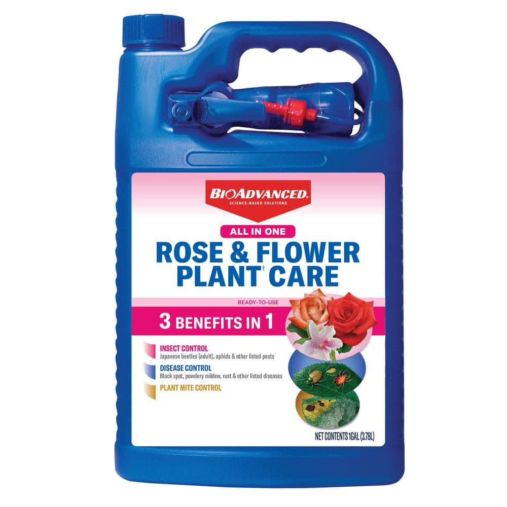 1 Gal Ready-To-Use All-in-One Rose and Flower Plant Spray 3-in-1 Insect Killer, Disease and Mite Control - Hercitys