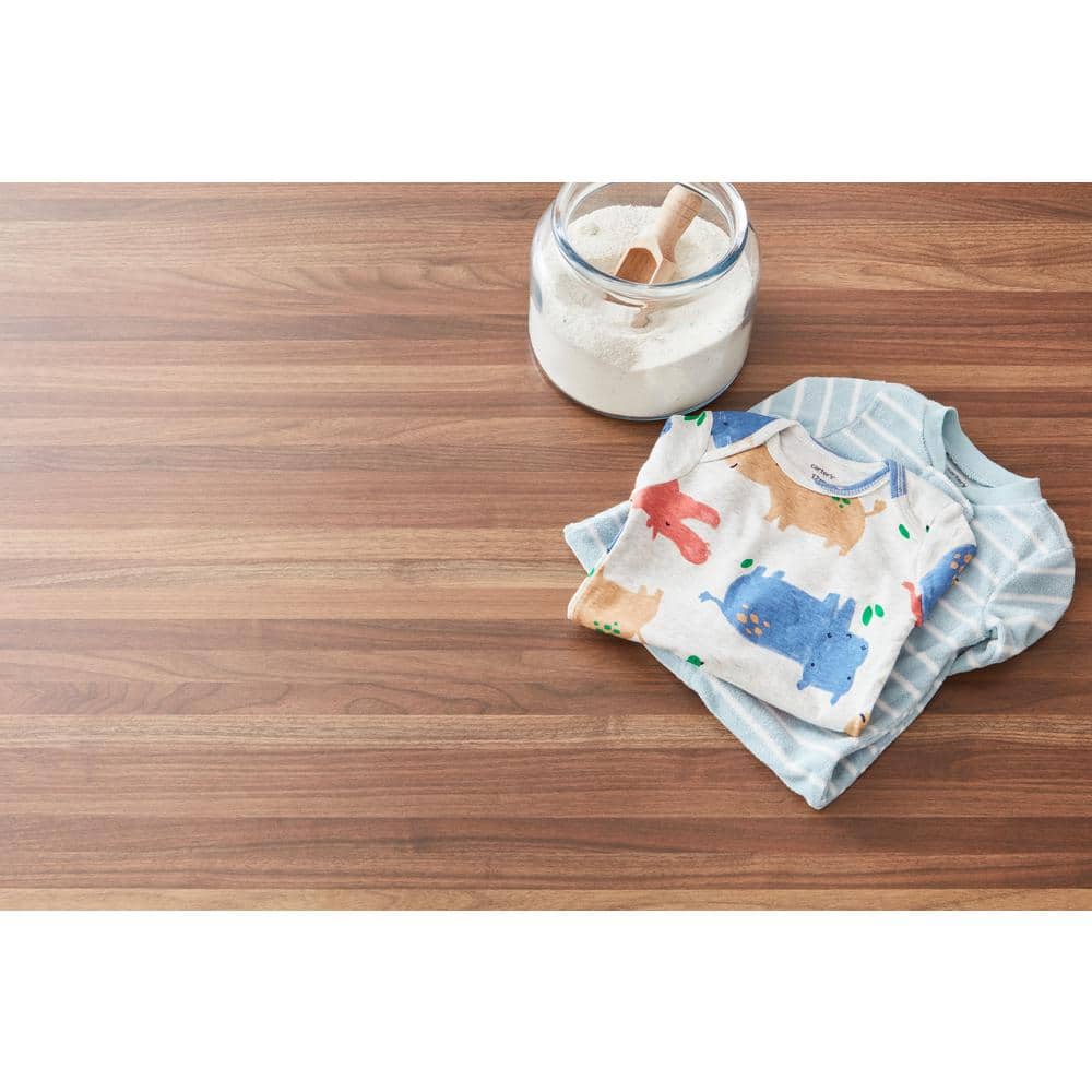 5 ft. x 12 ft. Laminate Sheet in Walnut Butcherblock with Natural Grain Finish - Hercitys