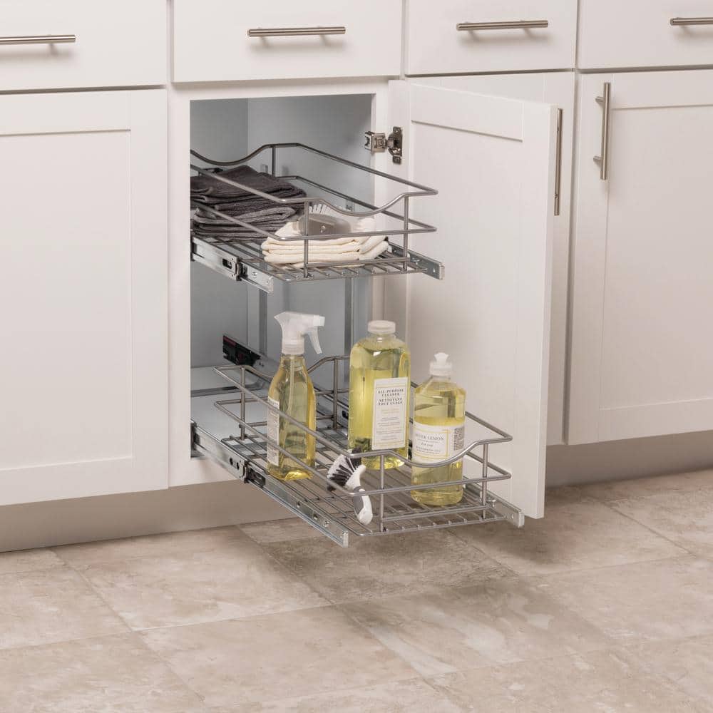 11 in. Double Tier Wire Soft-Close Pullout Baskets - Hercitys