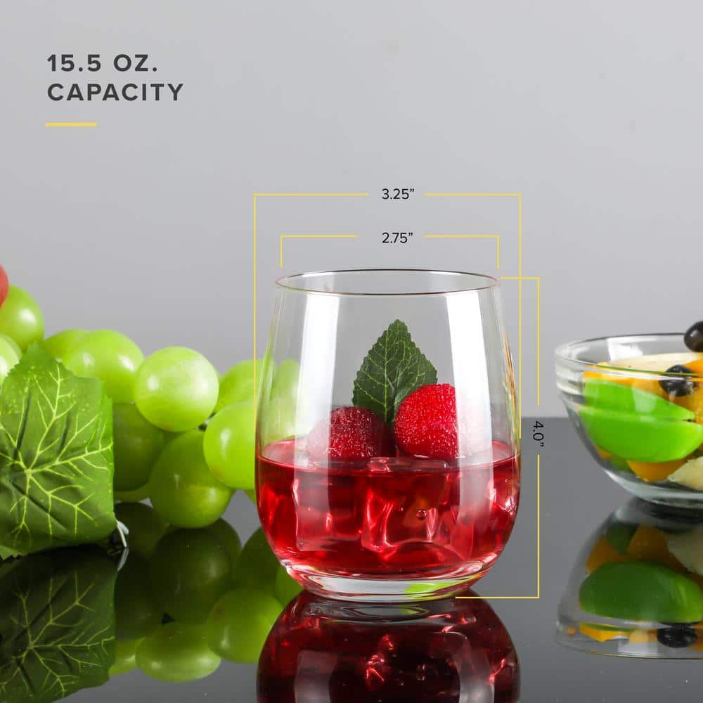 15.5 oz. Lead-Free Crystal Beverage Glasses (Set of 6) - Hercitys