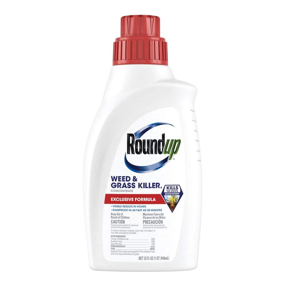 32 fl. oz. Weed/Grass Killer 4 Concentrate, Use in and Around Flower Beds, Walkways and Other Areas of your Yard - Hercitys