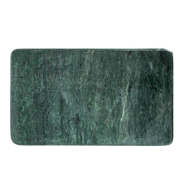 15 in. Rectangular Green Marble Serving Board - Hercitys