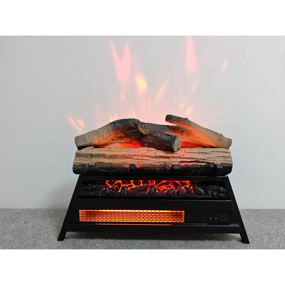 21.53 in. 5,000 BTU Infrared 3D Electric Fireplace Log Set Insert - Hercitys
