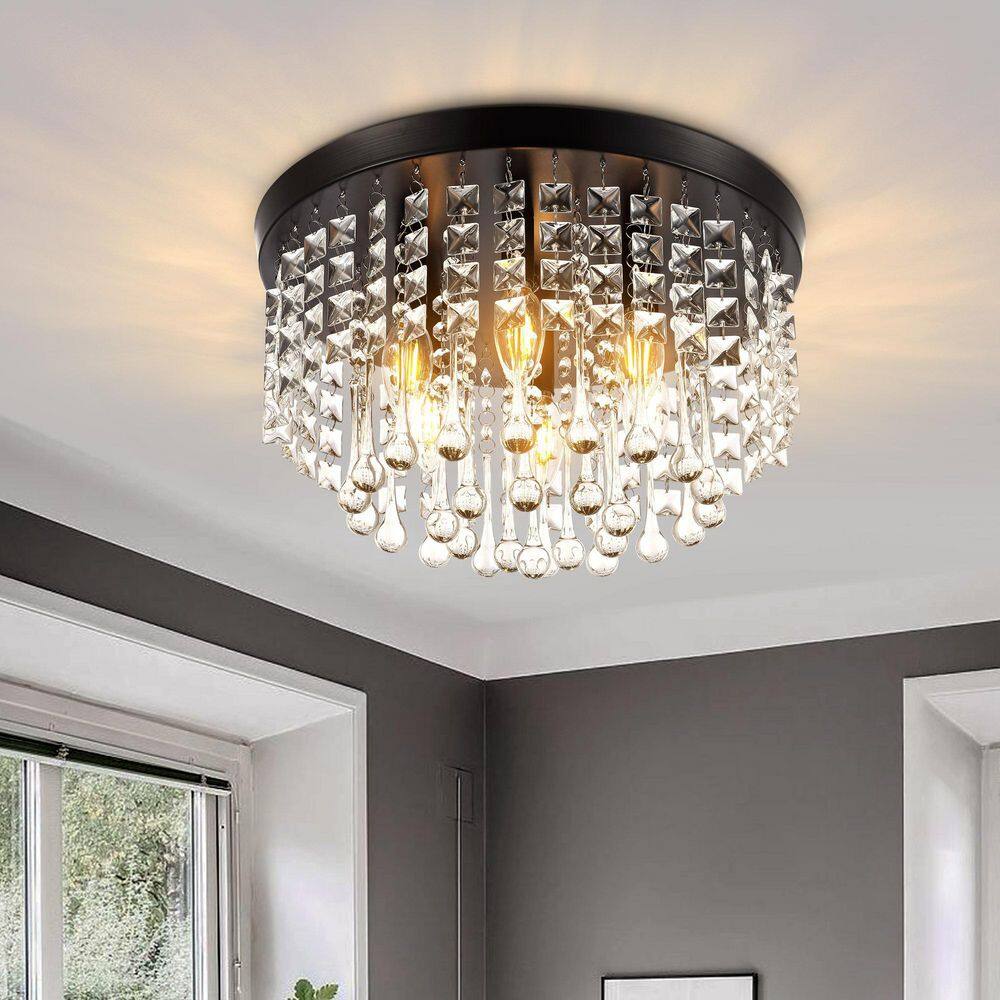 15 in. 6-Light Bronze Flush Mount - Hercitys