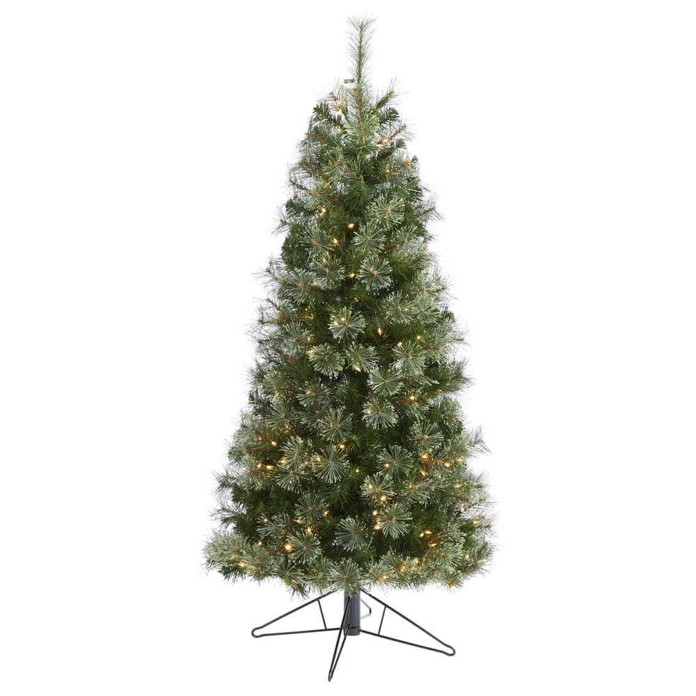 5 ft. Pre-lit Cashmere Slim Artificial Christmas Tree with 250 Warm White Lights - Hercitys