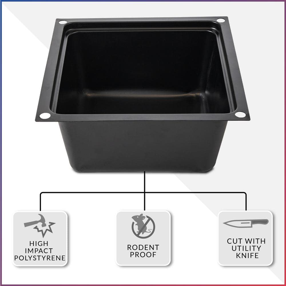 15 in. Black Plastic Multi-Purpose Utility Tub Box (6-Pack) - Hercitys