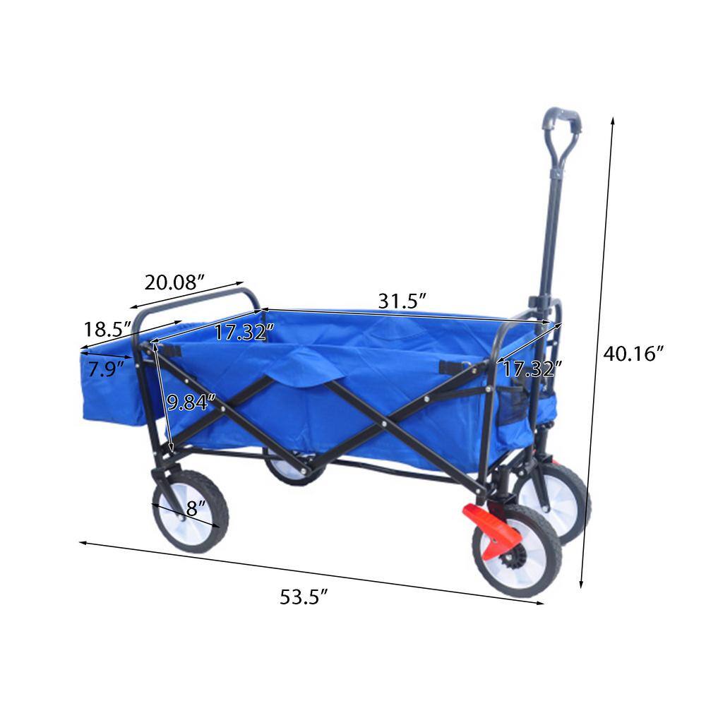 3 cu. ft. Fabric Garden Cart in Blue - Hercitys
