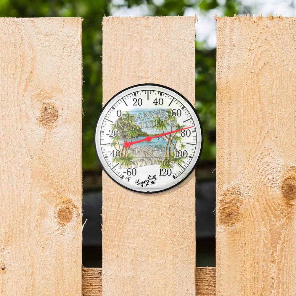 5-Inch “Changes in Latitudes, Changes in Attitudes” Margaritaville Bracket Analog Dial Thermometer - Hercitys